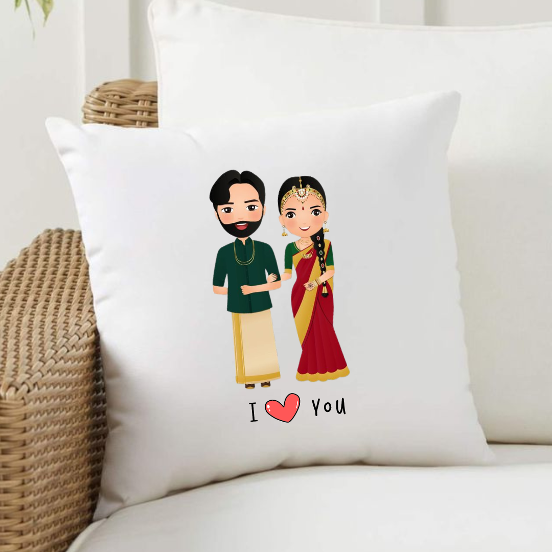 South Indian Soulmates Cushion