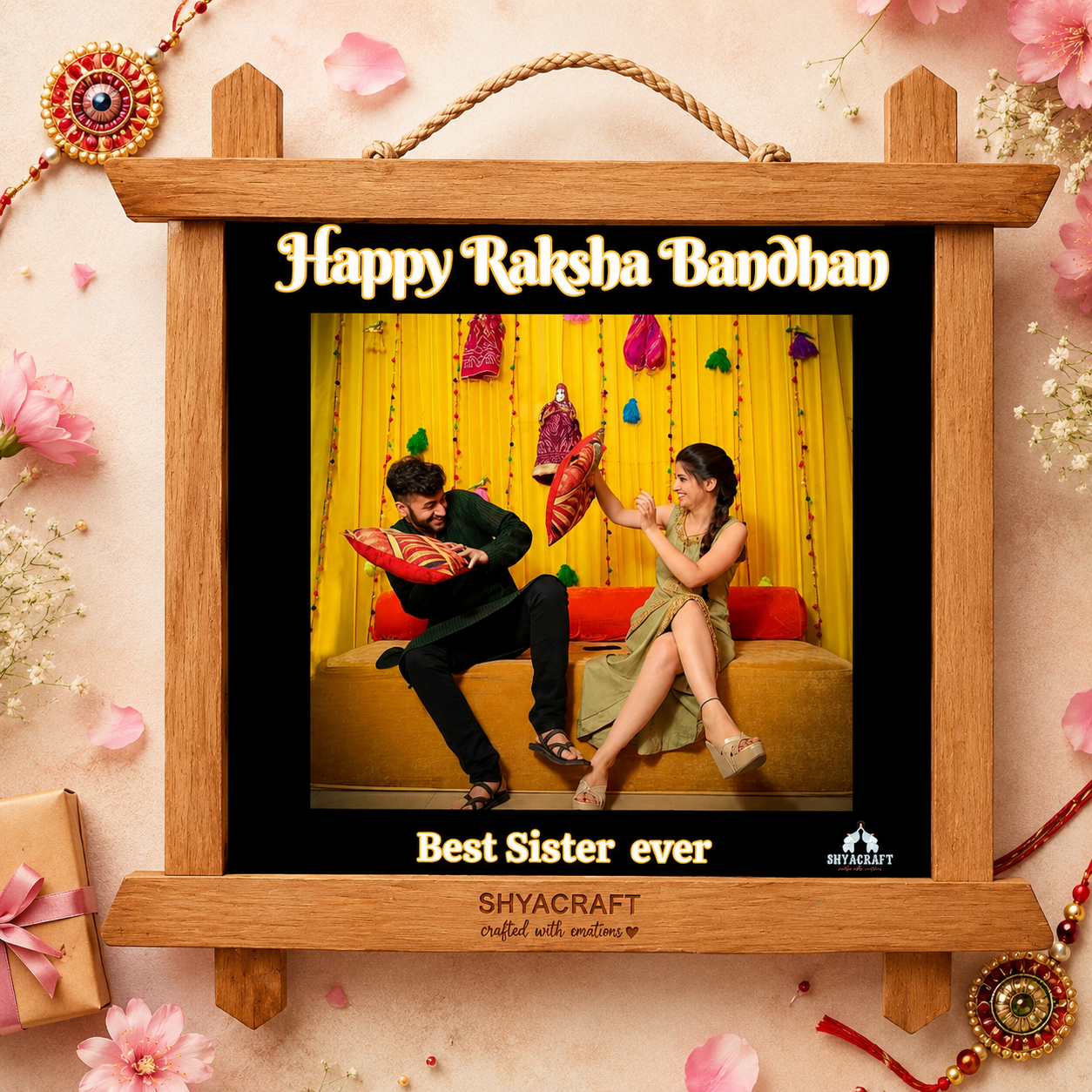 Wooden Raksha Bandhan Frame