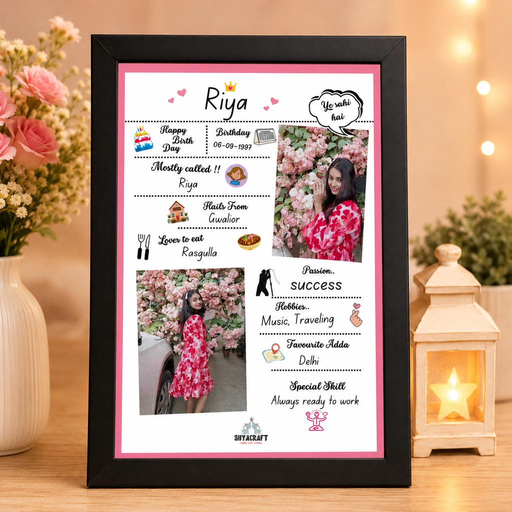 Customized All About Me Birthday Memory Frame
