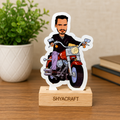 Bike Rider Mini Standee Caricature