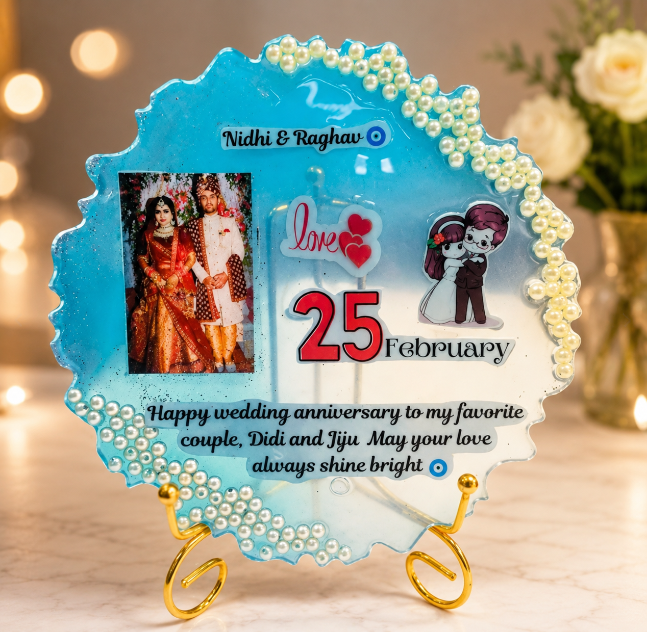 Handmade Personalized Anniversary Resin