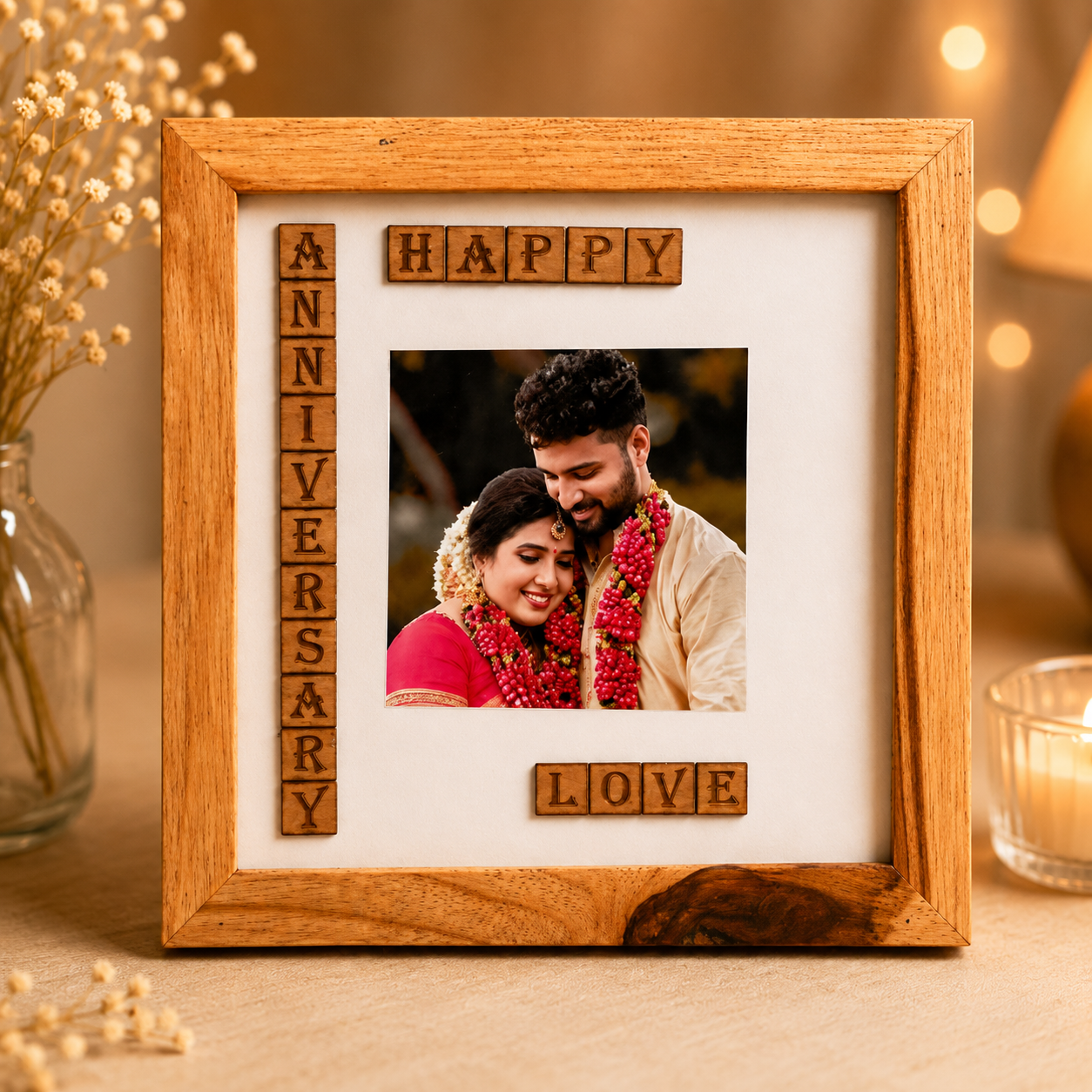 Wooden Anniversary Love Frame