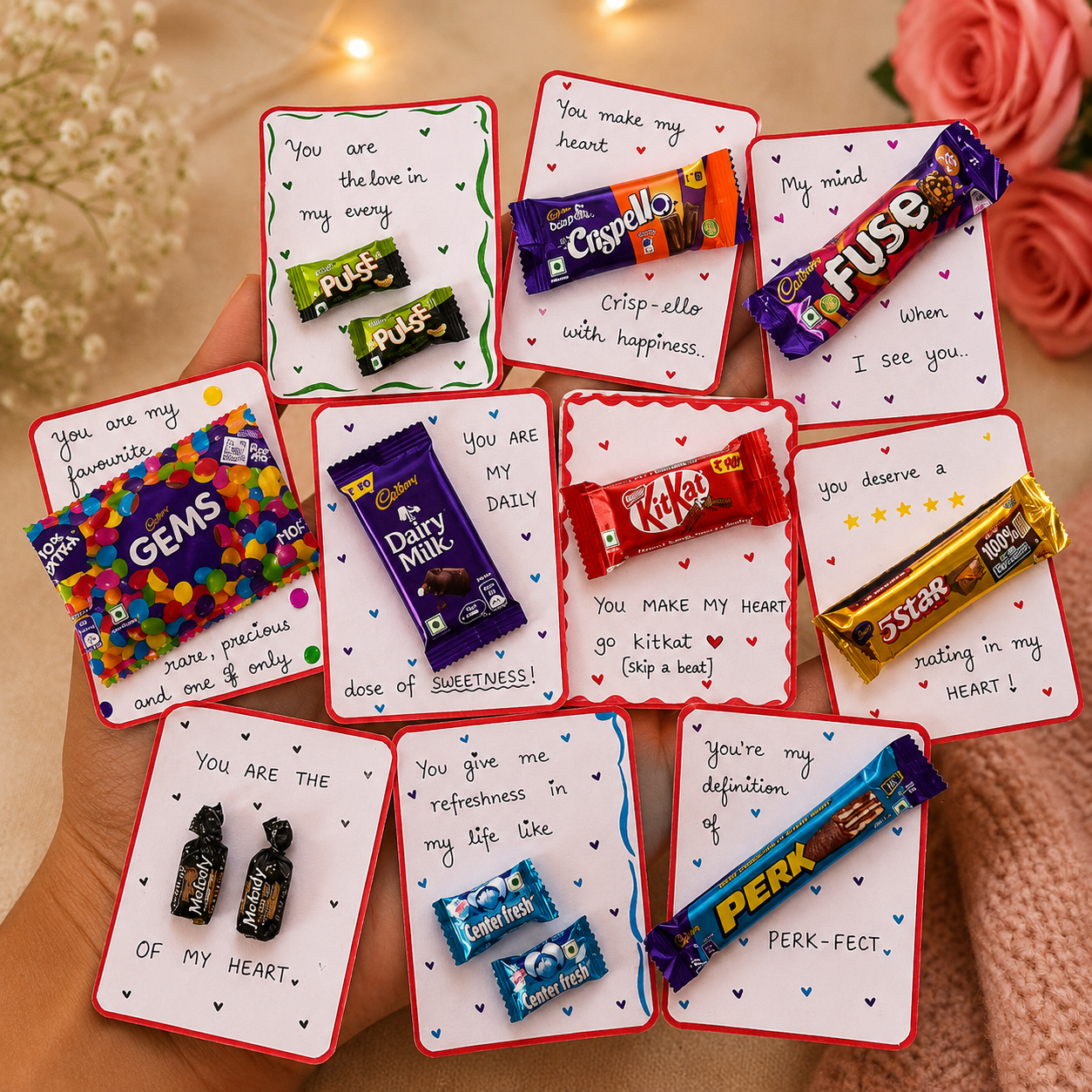 Cute chocolate card hamper