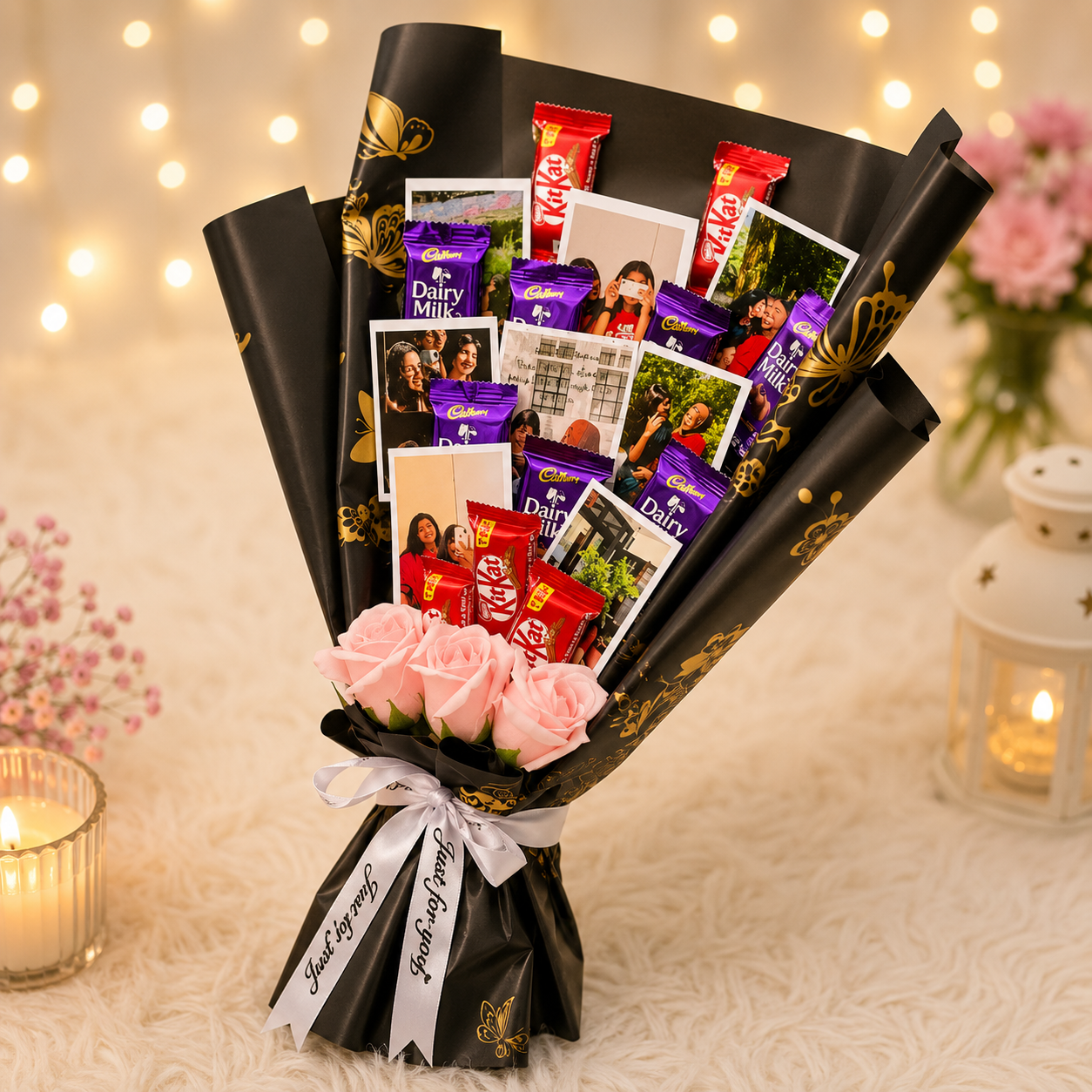 Customized Chocolate &amp; Photo Bouquet