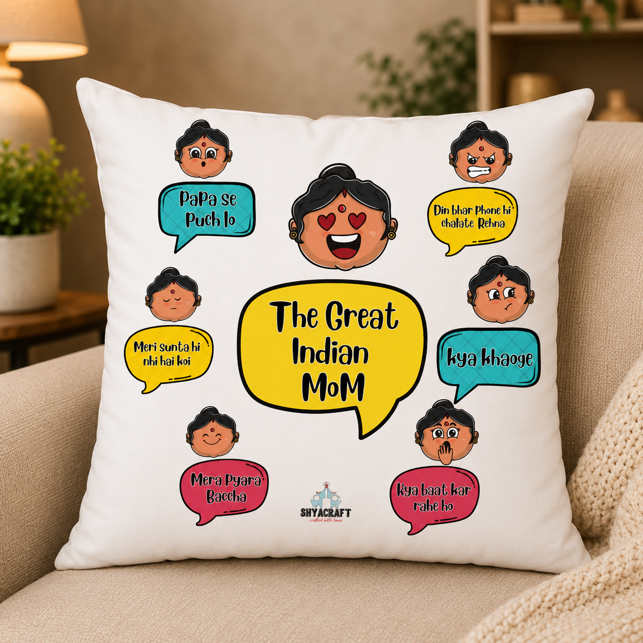 “The Great Indian Mom” Cushion