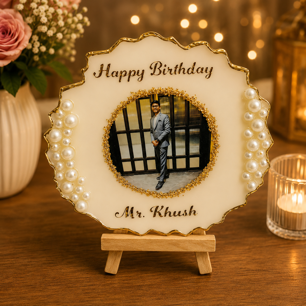 Resin frame for birthday