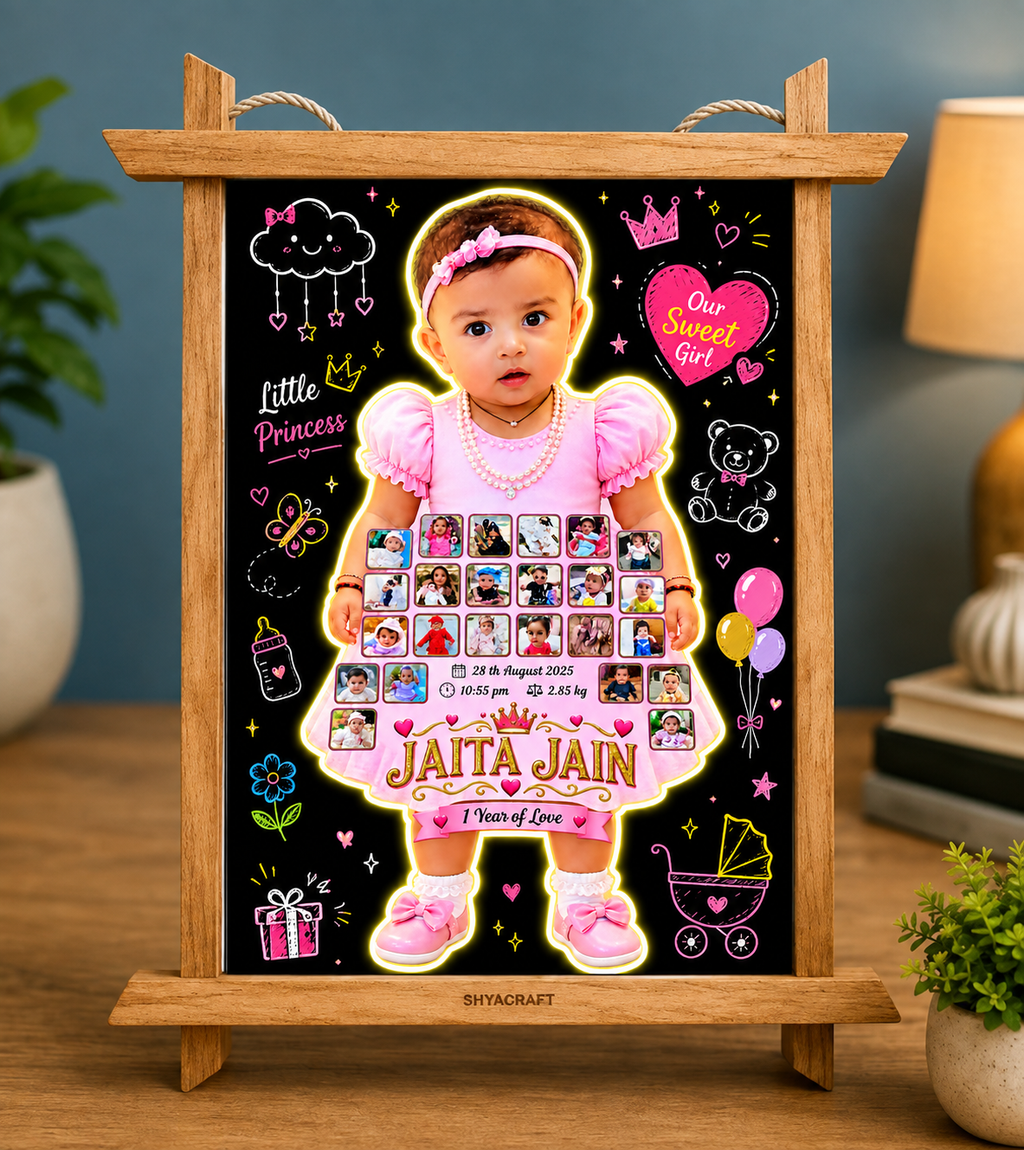 Our Little Star – 1 Year of Love Frame 💙✨