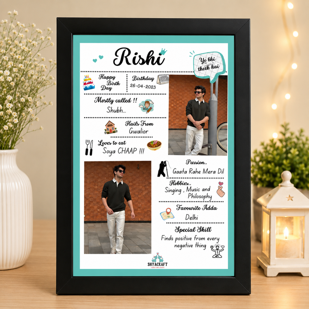 Customized All About Me Birthday Memory Frame