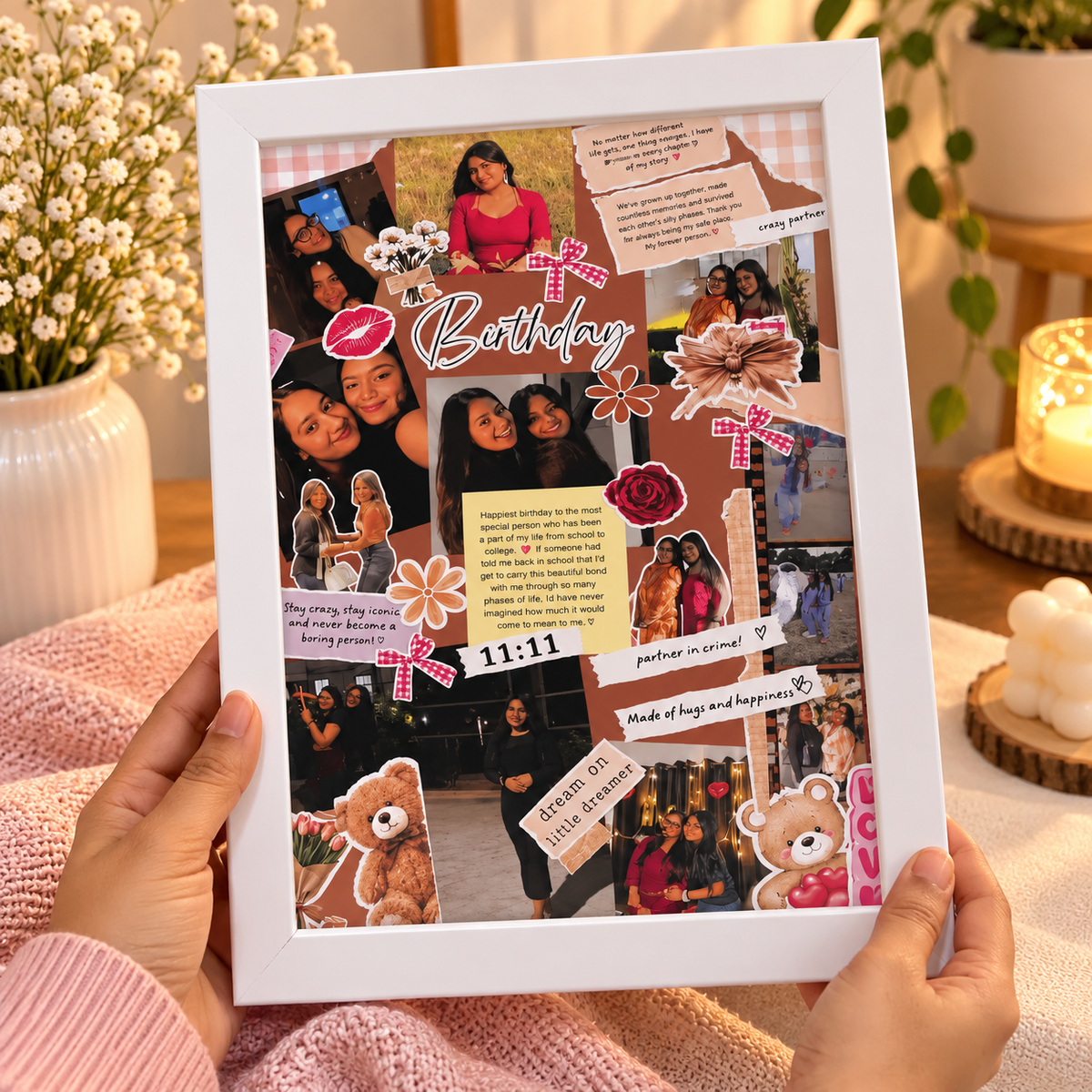 Vintage Birthday Photo Frame 🎀🤎