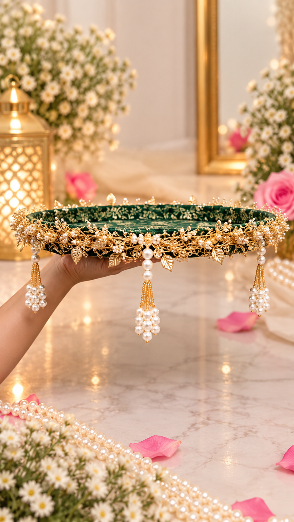 Karwa Chauth Thali Green