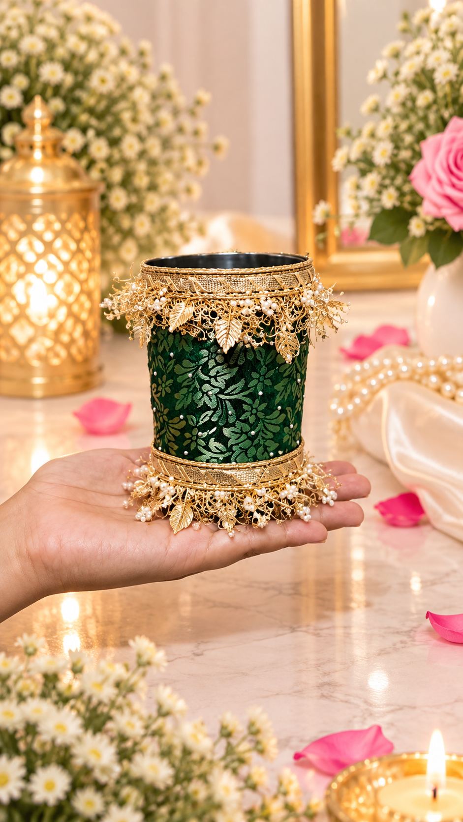 Karwa Chauth Thali Green