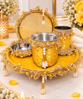 Karwa Chauth Thali Yellow
