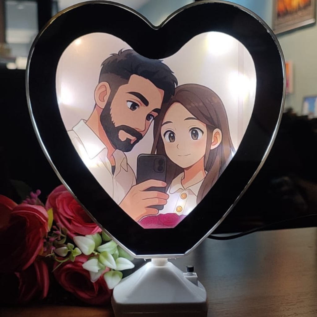 Heart Shape Magic Mirror LED Frame ✨❤️