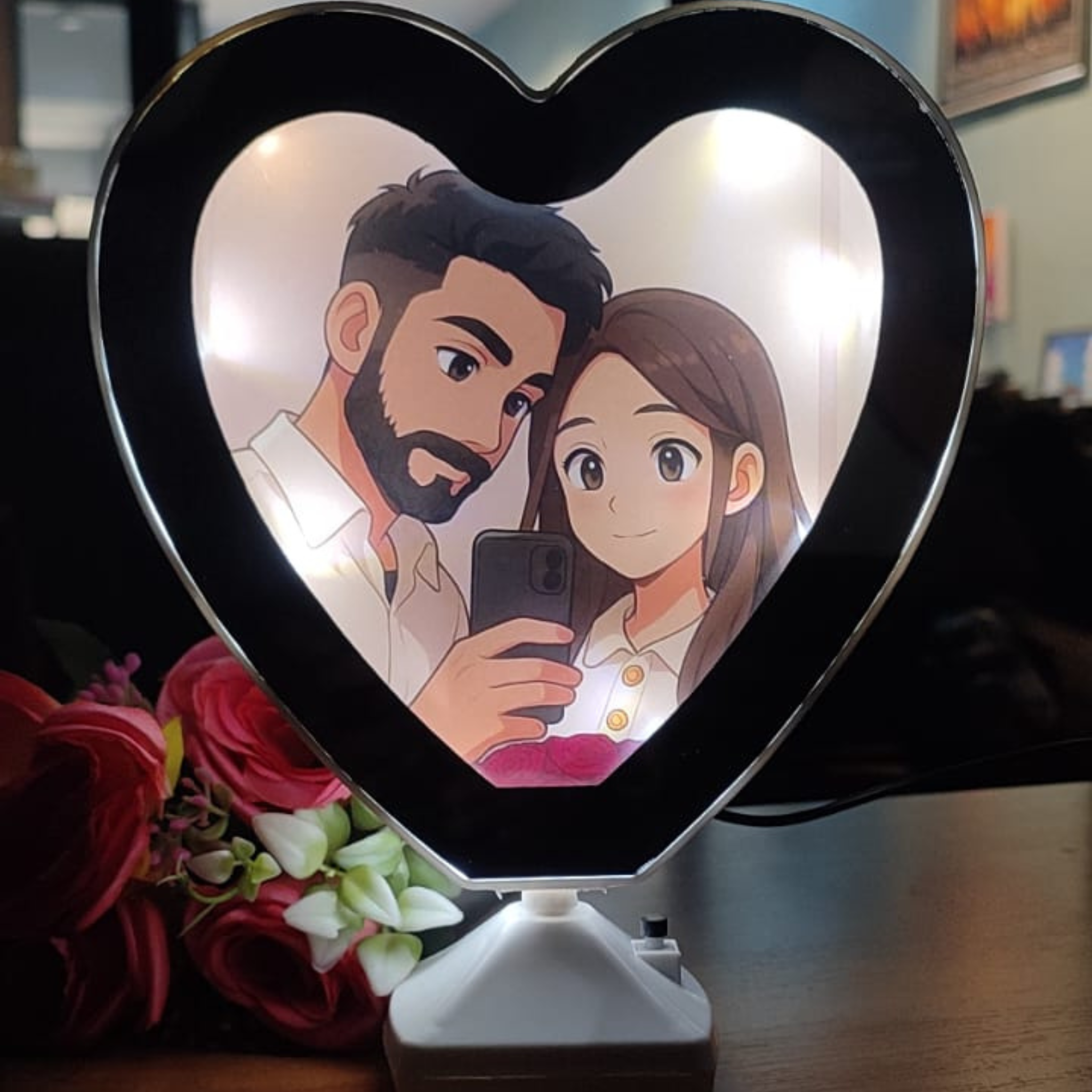 Heart Shape Magic Mirror LED Frame ✨❤️