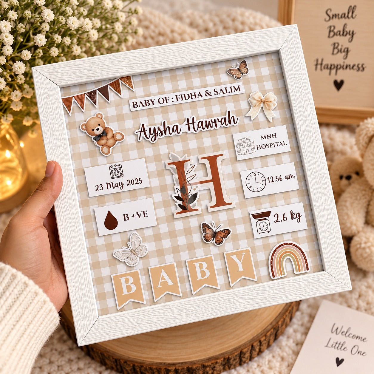 Baby Milestone Memory Frame 🤍